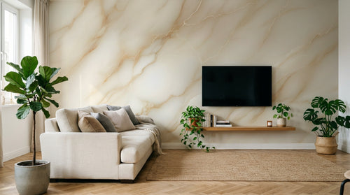Design A0834 — Papier peint Marbre Blanc Classique - Collection 2 — Novomur