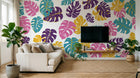 Design A0873 — Papier peint Palmier Tropical Pop Art Vif — Novomur