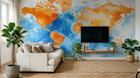 Design A0934 — Papier peint Carte du Monde — Novomur