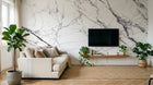 Design C0126 — Papier peint Marbre Blanc Classique - Collection 1 — Novomur