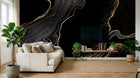 Design C0313 — Papier peint Marbre Noir et Or Luxe - Collection 1 — Novomur