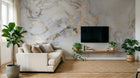 Design C0429 — Papier peint Marbre Blanc Classique - Collection 2 — Novomur