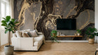 Design C0551 — Papier peint Marbre Noir et Or Luxe - Collection 2 — Novomur