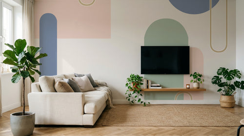 Design D0022 — Papier peint Art Abstrait Bauhaus Coloré - Collection 2 — Novomur