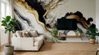 Design F0154 — Papier peint Marbre Noir et Or Luxe - Collection 2 — Novomur