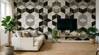 Design SD0409 — Papier peint Marbre Noir et Or Luxe - Collection 1 — Novomur