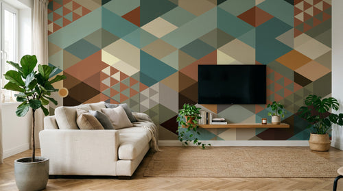 Design SD0629 — Papier peint Art Abstrait Bauhaus Coloré - Collection 2 — Novomur