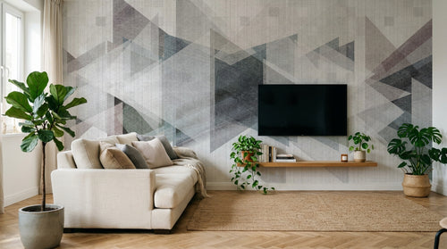 Design SK0130 — Papier peint Géométrique Triangles et Losanges - Collection 2 — Novomur