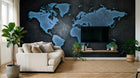 Design SK0525 — Papier peint Carte du Monde — Novomur