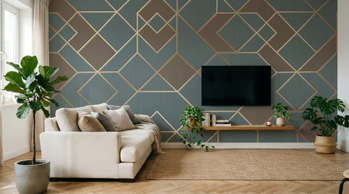 Design SK0699 — Papier peint Géométrique Triangles et Losanges - Collection 1 — Novomur