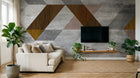 Design SK0789 — Papier peint Géométrique Triangles et Losanges - Collection 2 — Novomur