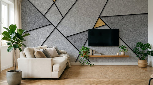 Design SK0915 — Papier peint Géométrique Triangles et Losanges - Collection 1 — Novomur