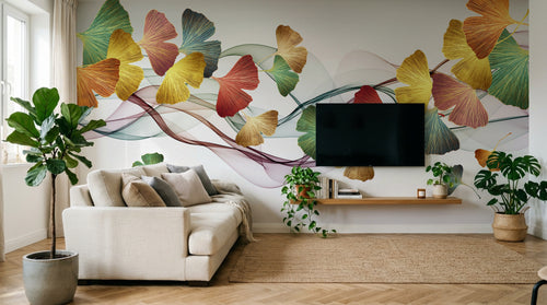 Design SK0930 — Papier peint Art Abstrait Vagues et Lignes — Novomur