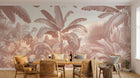 Design A0034 — Papier peint Palmier Tropical Vintage Sépia — Novomur