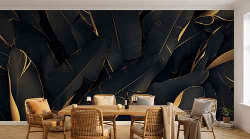 Design A0049 — Papier peint Palmier Tropical Vert - Collection 3 — Novomur