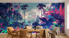 Design A0050 — Papier peint Palmier Tropical Pop Art Vif — Novomur