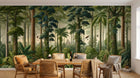 Design A0054 — Papier peint Jungle Tropicale Dense Aquarelle — Novomur