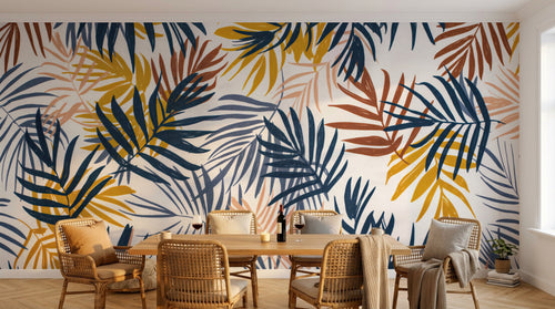 Design A0064 — Papier peint Palmier Tropical Vert - Collection 4 — Novomur