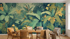 Design A0077 — Papier peint Jungle Tropicale Dense Aquarelle — Novomur