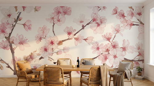 Design A0080 — Papier peint Cerisier Rose — Novomur