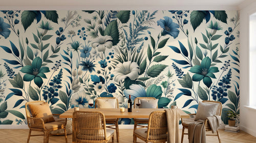 Design A0114 — Papier peint Coquelicots et Fleurs Sauvages — Novomur