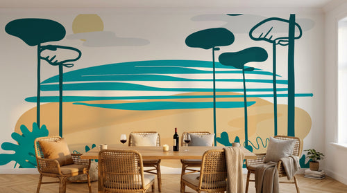 Design A0130 — Papier peint Paysage Plage et Mer — Novomur