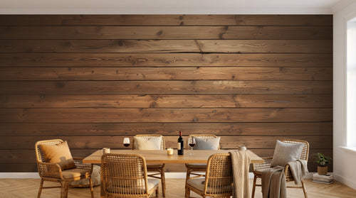 Design A0137 — Papier peint Bois Rustique Brun - Collection 1 — Novomur