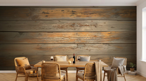 Design A0138 — Papier peint Bois Rustique Brun - Collection 2 — Novomur