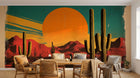 Design A0175 — Papier peint Paysage Désert et Cactus — Novomur