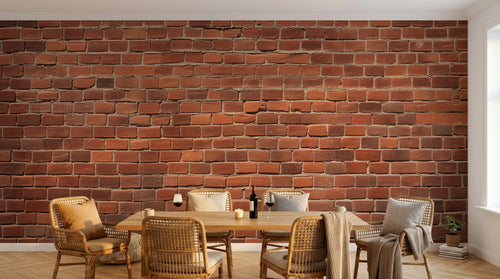 Design A0422 — Papier peint Brique Rouge — Novomur
