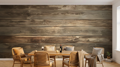 Design A0425 — Papier peint Bois Rustique Brun - Collection 1 — Novomur