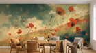 Design A0675 — Papier peint Coquelicots et Fleurs Sauvages — Novomur