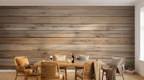 Design A0829 — Papier peint Bois Rustique Brun - Collection 1 — Novomur