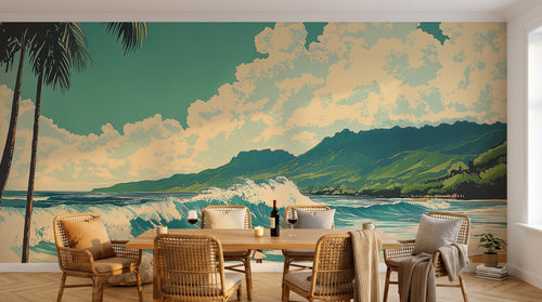 Design A0956 — Papier peint Paysage Plage et Mer — Novomur