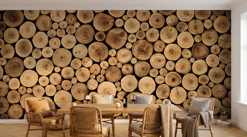 Design C0959 — Papier peint Bois Rustique Brun - Collection 2 — Novomur
