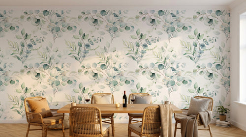 Design D0128 — Papier peint Eucalyptus Botanique Sauge — Novomur