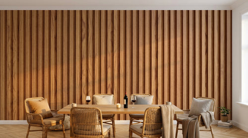 Design D0148 — Papier peint Bois Rustique Brun - Collection 1 — Novomur