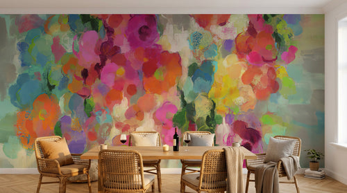 Design D0156 — Papier peint Floral Pivoines et Roses - Collection 1 — Novomur