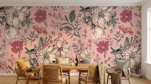 Design D0176 — Papier peint Liberty Floral Ditsy - Collection 1 — motif grand — Novomur
