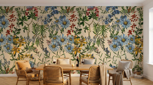 Design D0220 — Papier peint Coquelicots et Fleurs Sauvages — Novomur