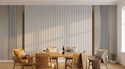 Design D0361 — Papier peint Bois Rustique Blanchi — Novomur