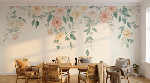 Design D0994 — Papier peint Floral Pivoines et Roses - Collection 1 — Novomur