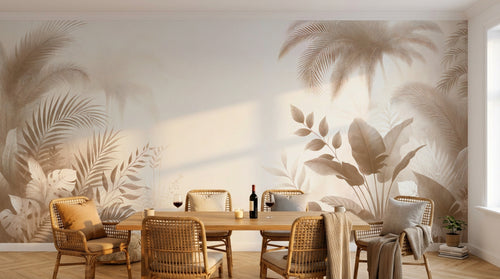 Design F0254 — Papier peint Jungle Tropicale Dense Aquarelle — Novomur