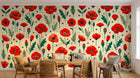 Design F0403 — Papier peint Coquelicots et Fleurs Sauvages — Novomur