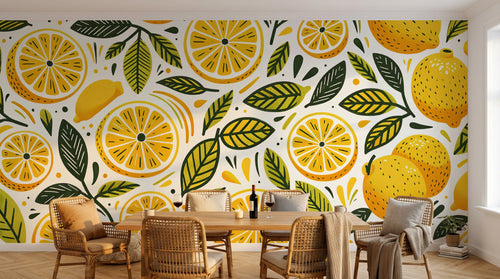 Design F0658 — Papier peint Fruits Agrumes - Collection 1 — Novomur