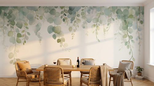 Design F0714 — Papier peint Eucalyptus Botanique Sauge — Novomur