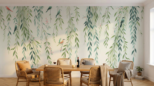 Design F0863 — Papier peint Magnolia & Oiseaux — Novomur