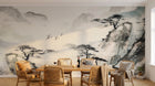 Design FC570 — Papier peint Pins montagnes brumeuses style chinois — Novomur