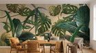 Design L0005 — Papier peint Feuillage tropical dense monstera — Novomur
