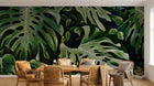 Design L0376 — Papier peint Monstera gros plan photo realiste — Novomur